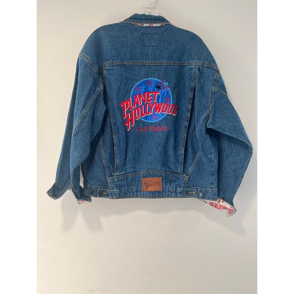 Vintage Planet Hollywood Las Vegas Denim / Jean Jacket Unisex Size Medium - Picture 4 of 12